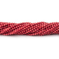 2.2mm Natural Red Coral Micro Faceted Round Beads 12.25 inch 148 pieces
