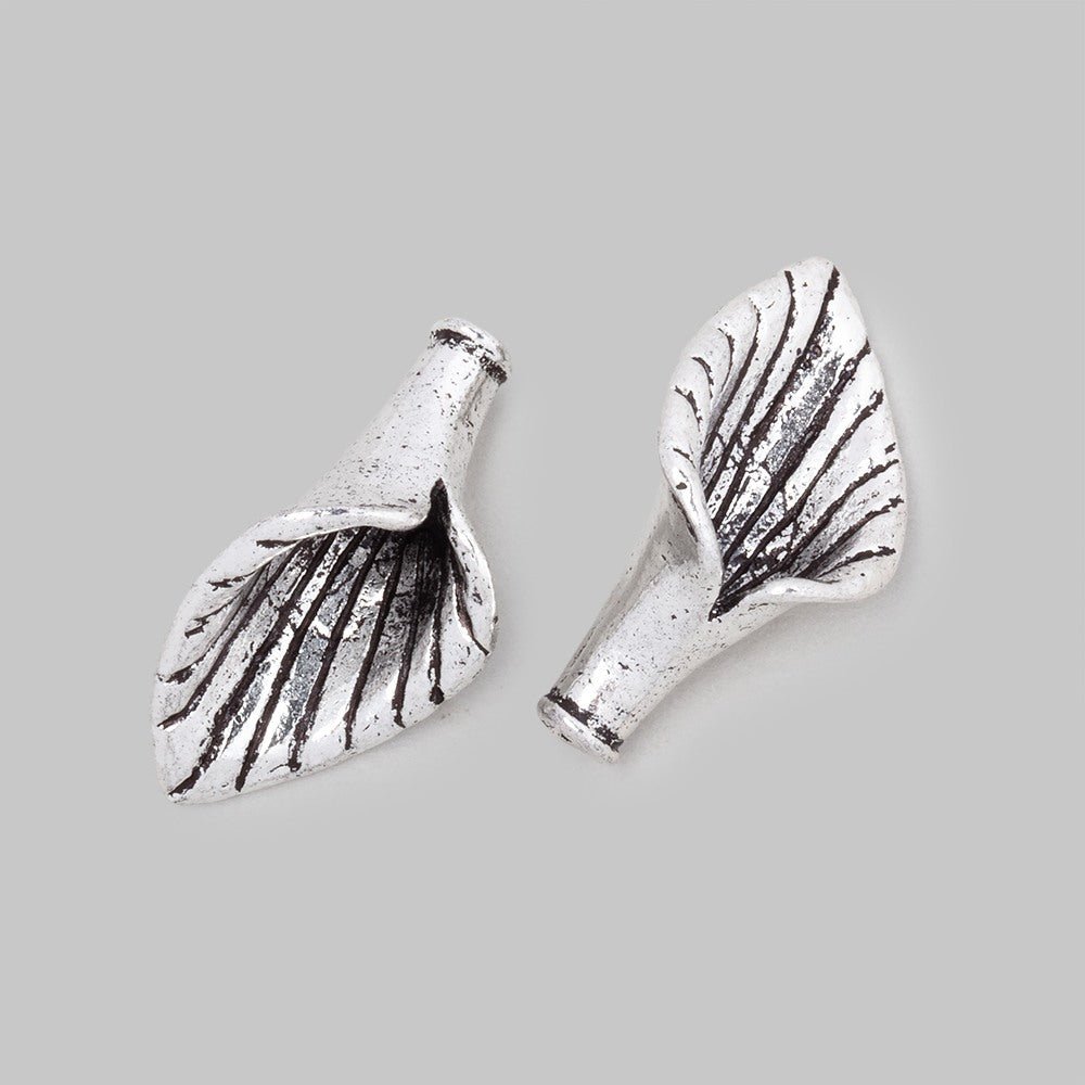 22x12mm Calla Lily Cone Charm Set of 2 pieces