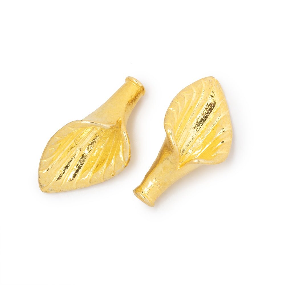 22x12mm Calla Lily Cone Charm Set of 2 pieces