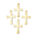 22x18mm Brushed Cross Charm Set of 4 pieces