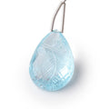 23-25mm Sky Blue Topaz Hand Carved Pear Focal Bead 1 piece
