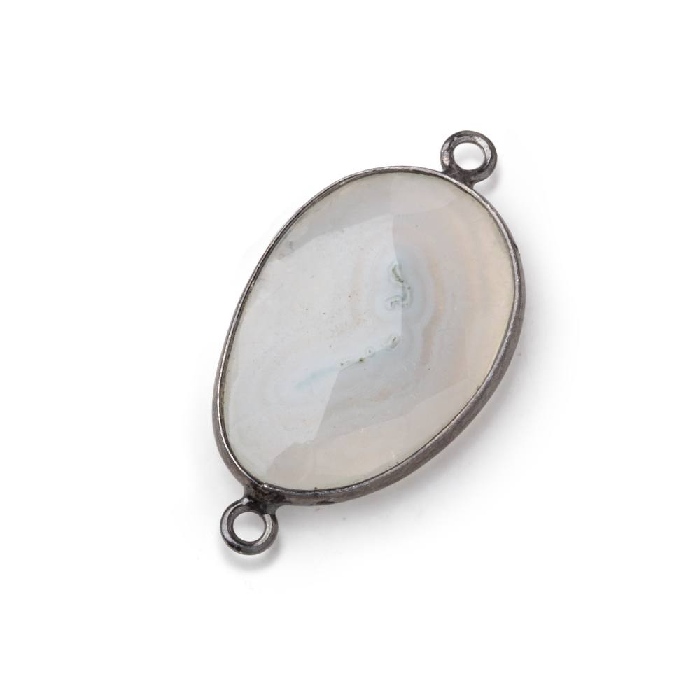 23-26mm Black Gold Bezel Solar Quartz Faceted Nugget Connector 1 piece