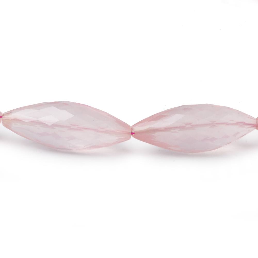 23x10 - 28x10mm Rose Quartz Faceted Bicone 16 inch 16 Beads AA