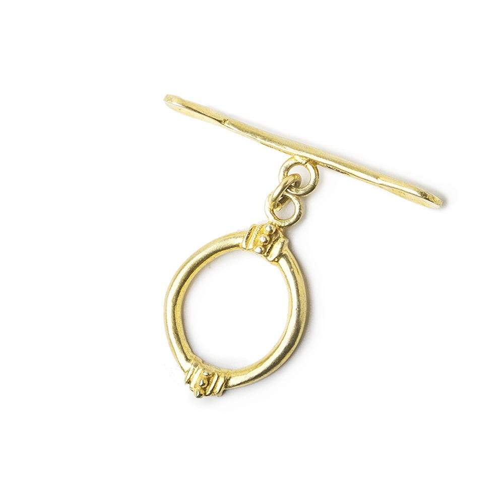 23x14mm Vermeil Oval Art Deco Toggle 1 piece