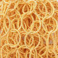 23x18mm & 16mm 22kt Gold Plated Twisted Satin Oval & Round Link Chain
