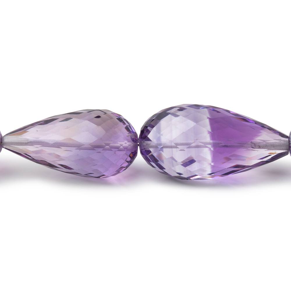 23x9-25x13mm Amethyst Faceted Tear Drops 17 inch 17 Beads AA