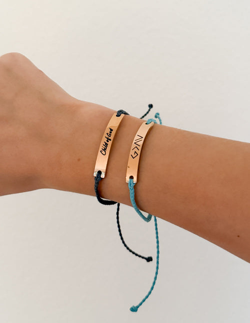 Armband "Blaue Höhen und Tiefen"
