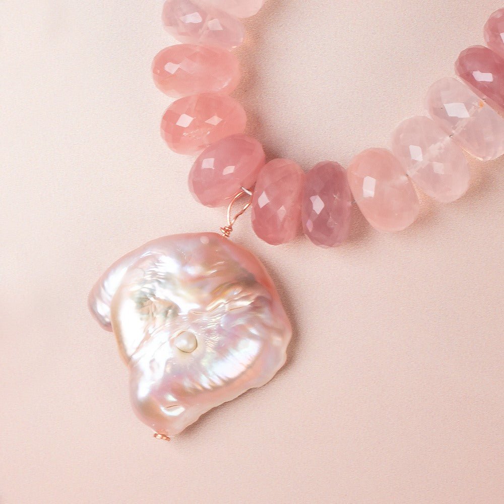 24.5-33mm Blush Pink Ultra Baroque Focal Beads 1 piece