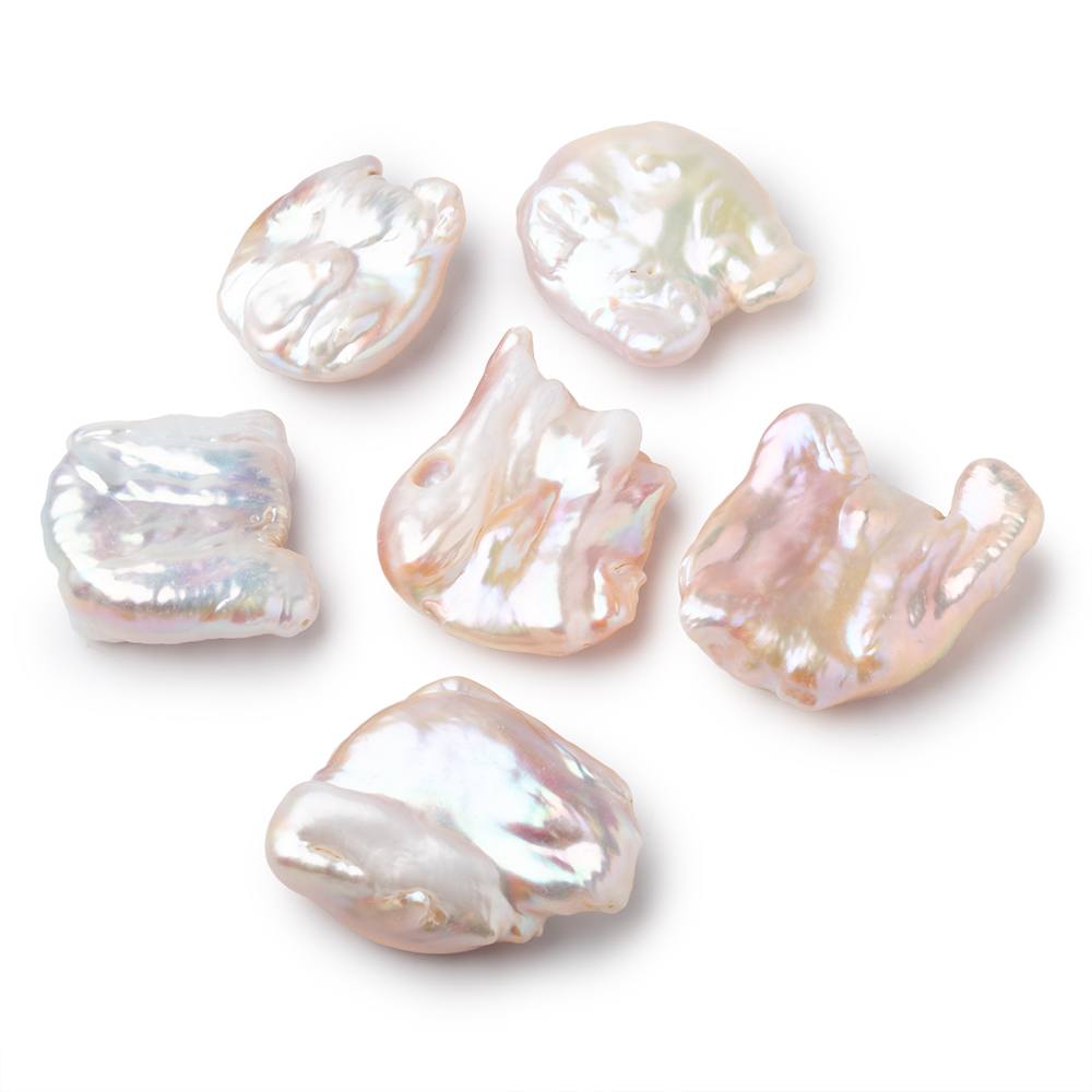 24.5-33mm Blush Pink Ultra Baroque Focal Beads 1 piece