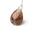 24.5x18mm Rutilated Quartz Faceted Pear Focal Bead 1 piece
