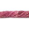 2.4mm Pink Tourmaline Micro Faceted Round Beads 12.5 inch 144 pieces