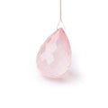 24x16mm Rose Quartz Faceted Tear Drop Focal 1 Bead