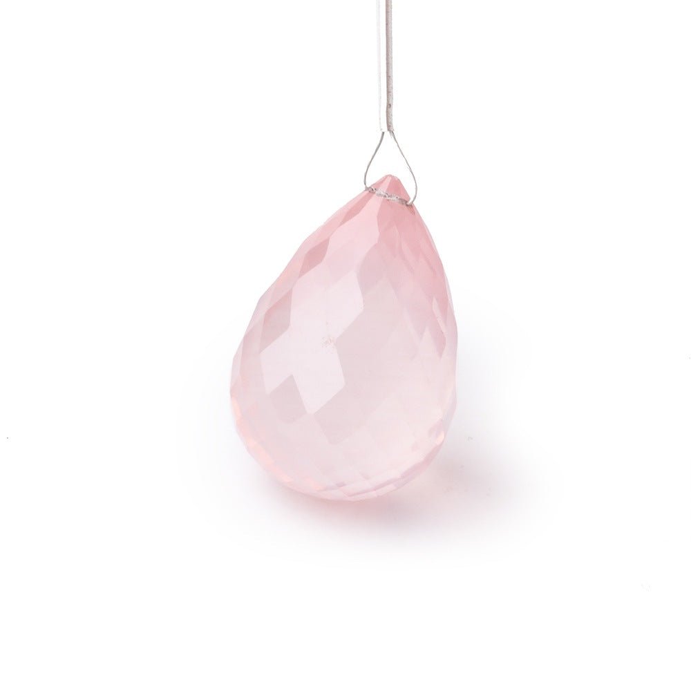 24x16mm Rose Quartz Faceted Tear Drop Focal 1 Bead