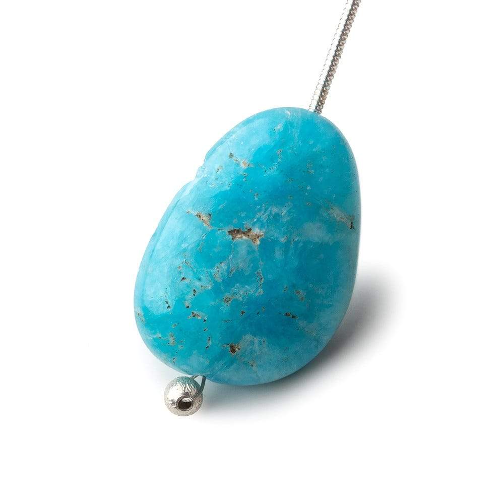 24x18x9mm Hemimorphite plain nugget focal bead 1 piece