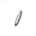 24x5mm Black Gold Bezeled White Biwa Pearl Connector 1 piece