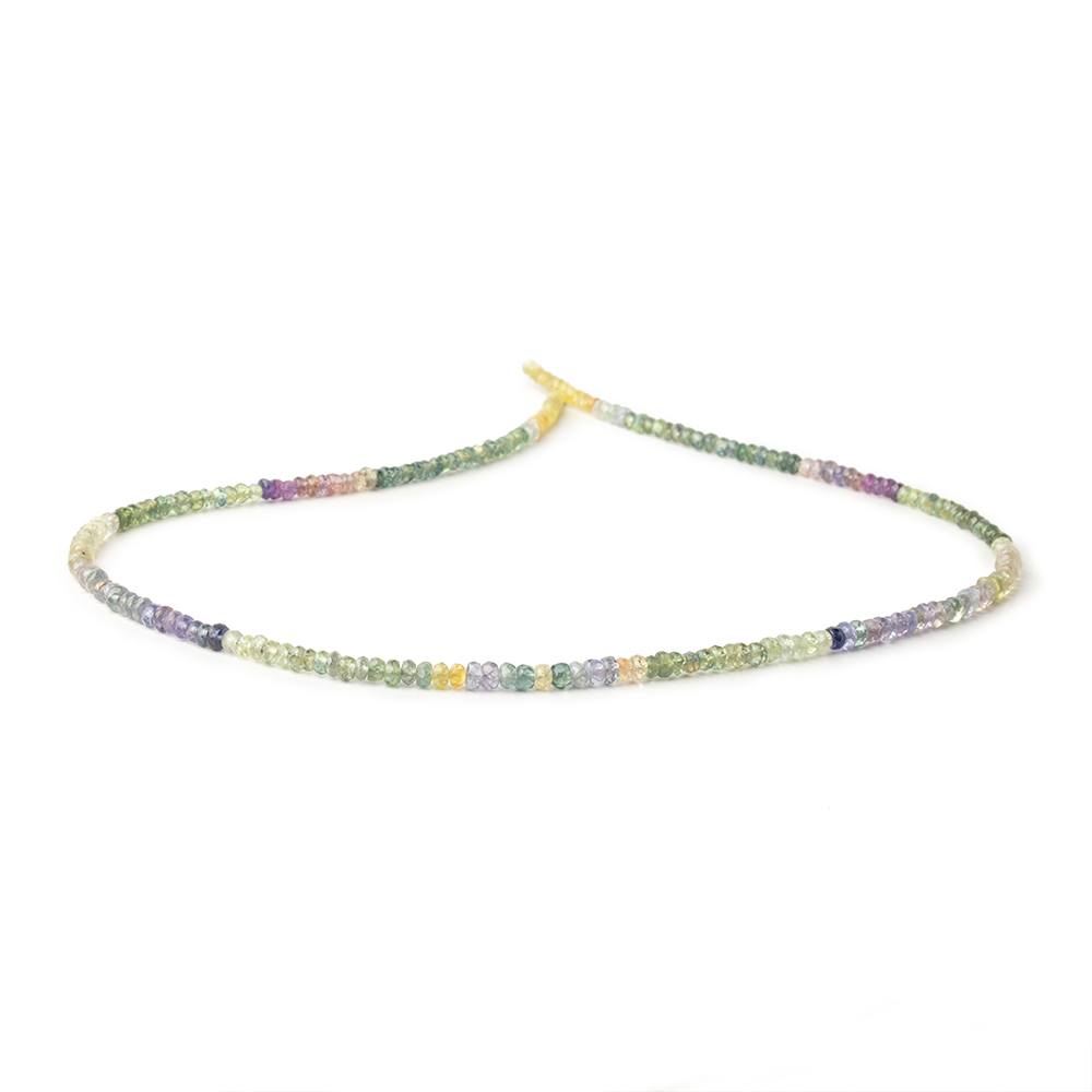 2.5-3.5mm Multi Color Sapphire Faceted Rondelles 16 inch 209 Beads