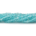 2.5-3mm Pool Blue Apatite Faceted Rondelle Beads 13.5 inch 175 pieces