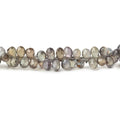 2.5-4mm Plum Sapphire Micro Faceted Tear Drop Beads 7.5 inch 163 pieces AAA