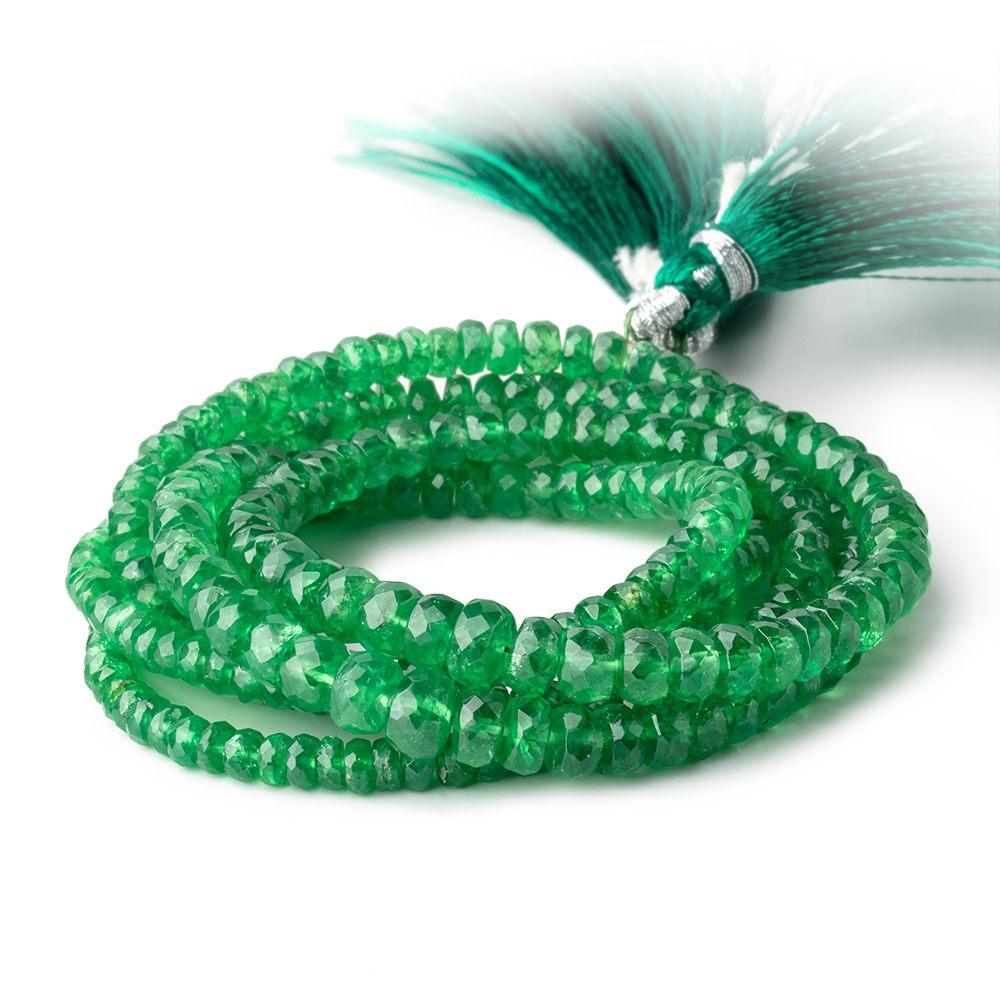 2.5-5.5mm Tsavorite Garnet Faceted Rondelle Beads 16 inch 184 pieces AA