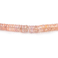 2.5-5mm Peach Sapphire Faceted Heishi Beads 17 inch 356 pieces AAA
