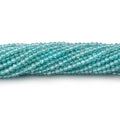 2.5mm Aqua Blue Apatite Micro Faceted Rondelle Beads 12.5 inch 157 pieces AA