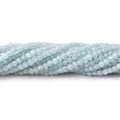 2.5mm Aquamarine Micro Faceted Cube Beads 12.5 inch 126 pieces