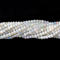 2.5mm Australian Grey Beige Opal micro faceted rondelles 12.5 inch 145 beads