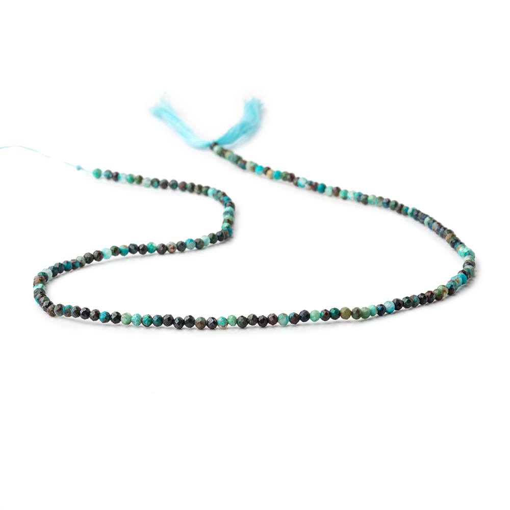 2.5mm Chyrsocolla Micro Faceted Rondelle Beads 12.5 inch 154 pieces