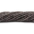 2.5mm Light Grey Moonstone micro faceted rondelles 13 inch 175 beads
