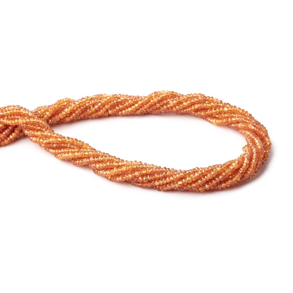 2.5mm Mandarin Garnet Faceted Rondelle Beads 14 inch 200 pieces