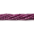 2.5mm Ruby Micro Faceted Cube Beads 15.25 inch 150 pieces