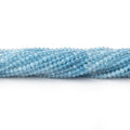 2.5mm Shaded Aquamarine Micro Faceted Round Beads 12.25 inch 136 pieces