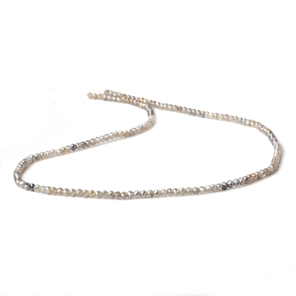 2mm Shaded Mystic Labradorite micro faceted rondelle beads 13 inch 165 pieces AA