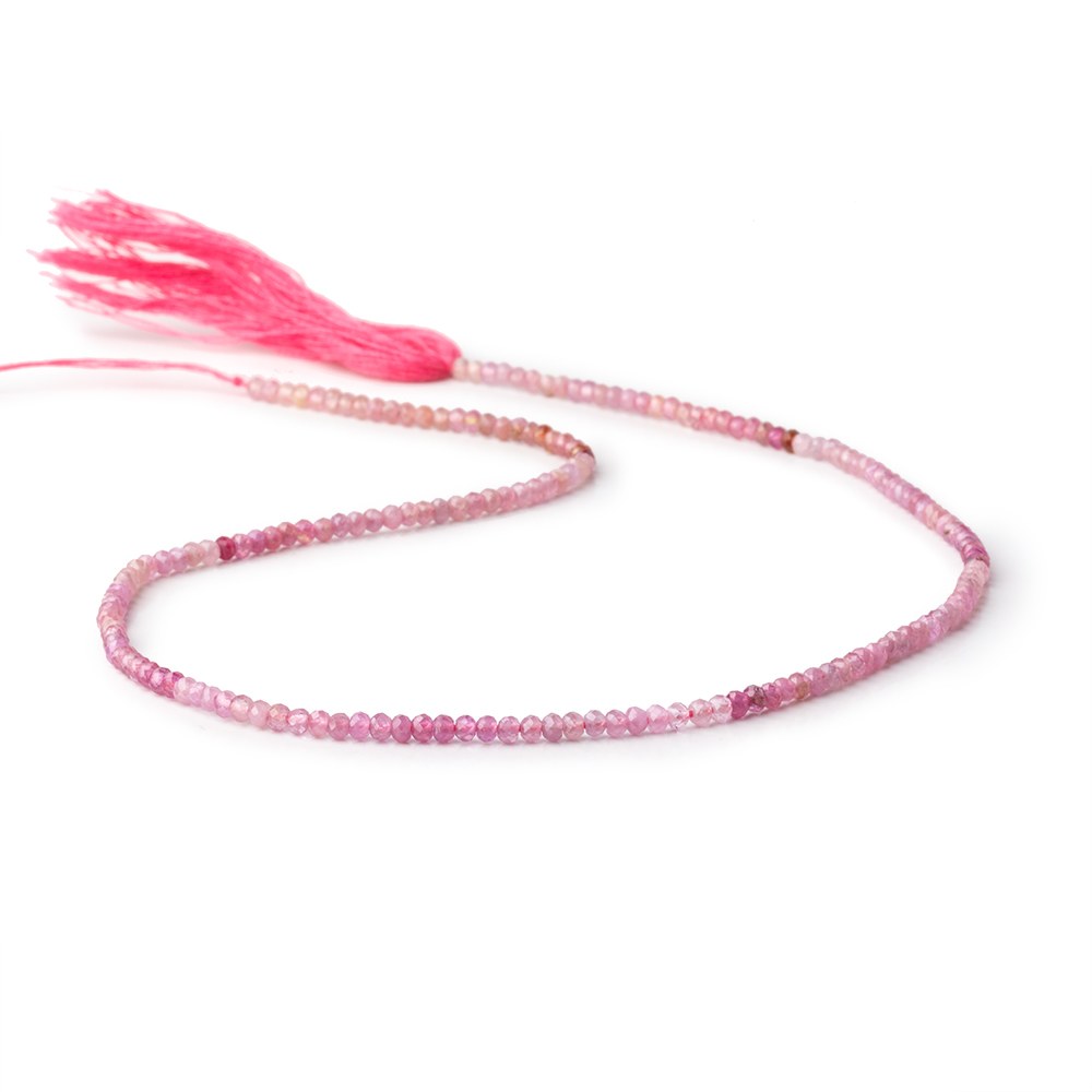 2.5mm Shaded Ruby Micro Faceted Rondelle Beads 12.75 inch 154 pieces