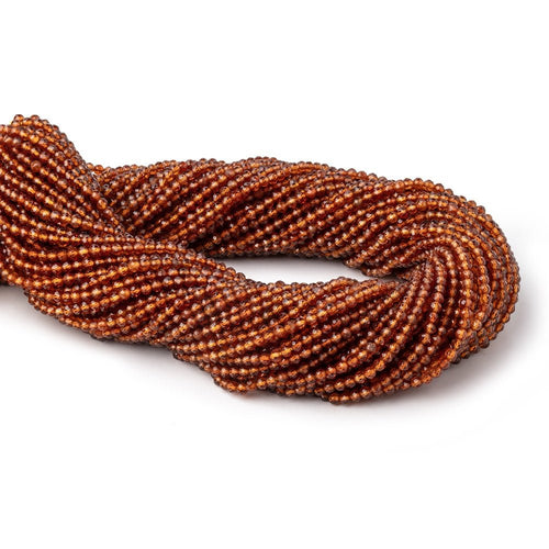 2.5mm Spessartite Garnet Micro Faceted Round Beads 12.5 inch 142 pieces AA