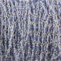 2.5mm Tanzanite faceted rondelle .925 Silver Chain by the foot 44 beads