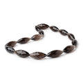 25x10-31x12mm Smoky Quartz Faceted Marquise Beads 16 inch 14 pieces