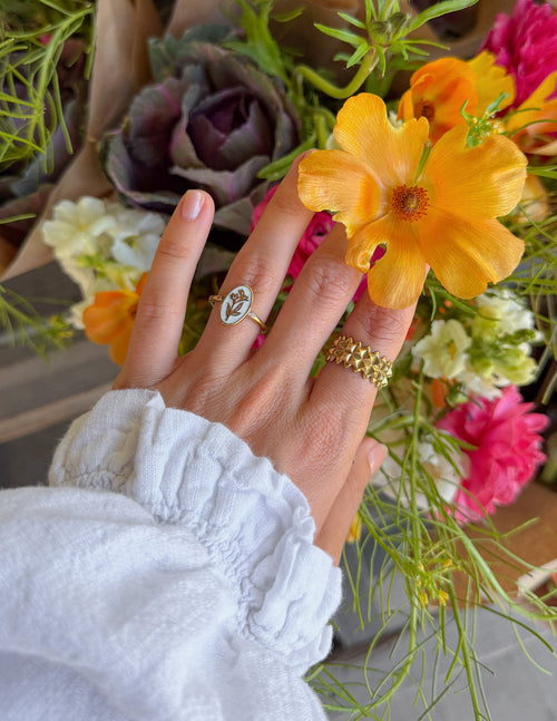 Bloom Again Emaille-Ring