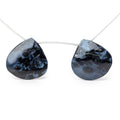 27mm Pietersite Plain Heart Focal Beads Set of 2