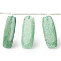 26x10.5-28x11mm Aventurine Faceted Rectangles 7.5 inch 13 Beads