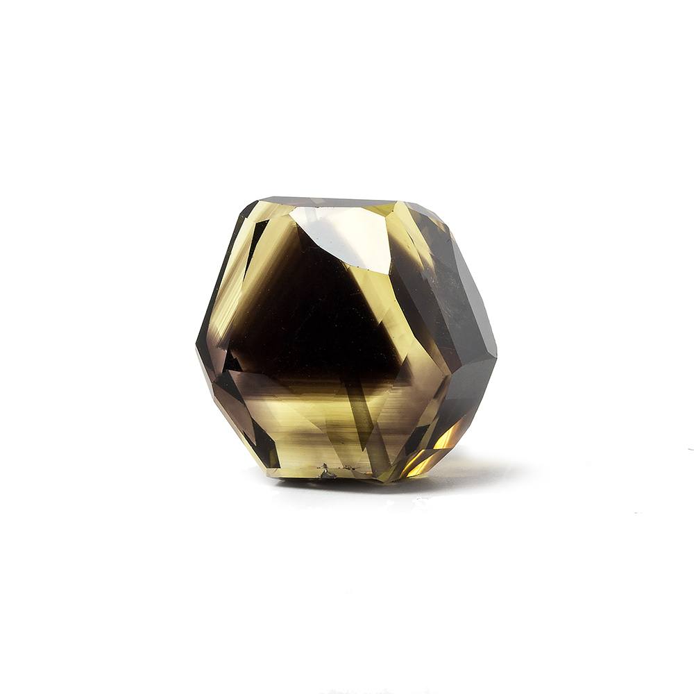 26x22x17mm Bi-Color Quartz Faceted Nugget Focal Bead 1 piece