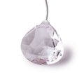 26x27mm Pink Amethyst Faceted Heart Focal Bead 1 Piece