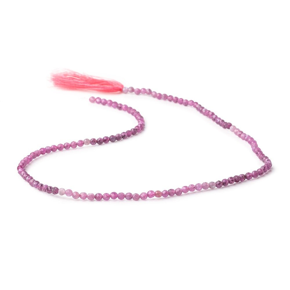 2.7mm Shaded Star Ruby Micro Faceted Round Beads 12.5 inch 120 pieces A