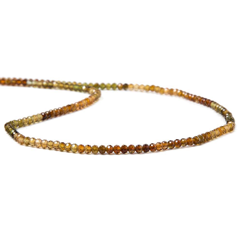 2.8mm Multi Color Tourmaline Micro Faceted Rondelle Beads 15 inch 170 pcs
