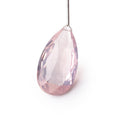 28x15mm Rose Quartz Faceted Pear Focal 1 Bead