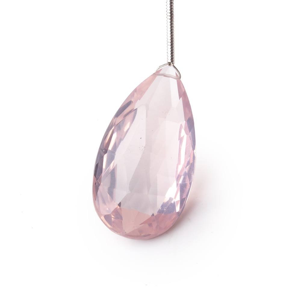 28x15mm Rose Quartz Faceted Pear Focal 1 Bead