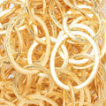 28x23mm & 20mm 22kt Gold plated Brushed Oval & Round Link Chain