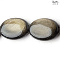29.5x21.5mm Golden Sheen Obsidian Plain Oval 16 inch 13 Beads 1mm Hole