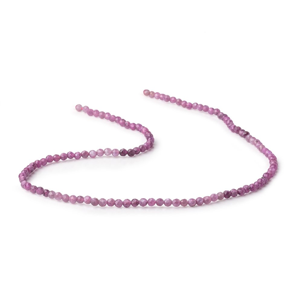 2.9mm Shaded Star Ruby Micro Faceted Round Beads 12.5 inch 114 pieces A
