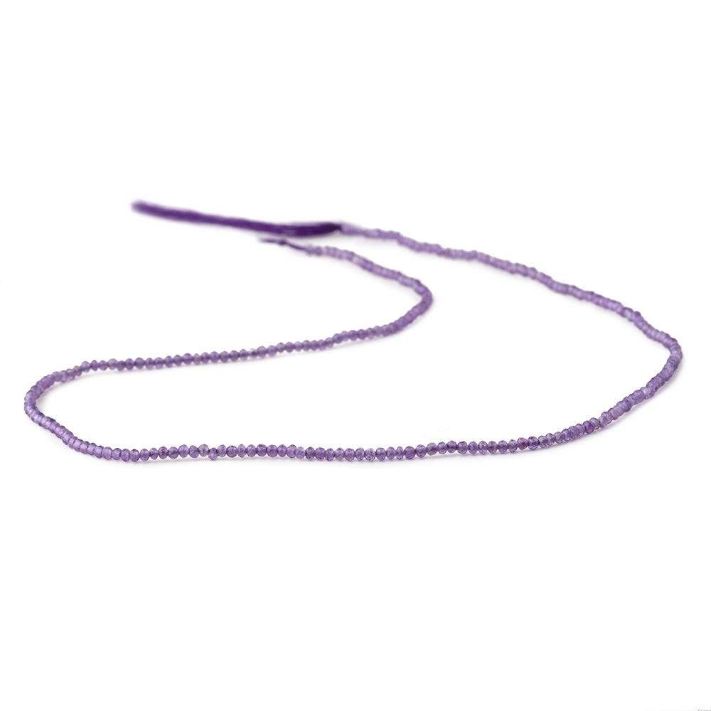 2mm Amethyst Micro Faceted Rondelle Beads 13 inch 230 pieces
